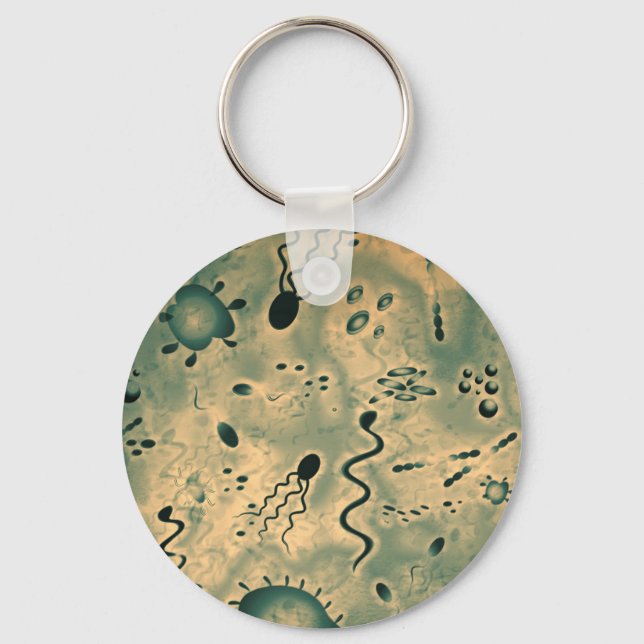 Microscopic Microbes Keychain (Front)