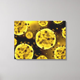 Microscopic View Of Coronavirus Canvas Print