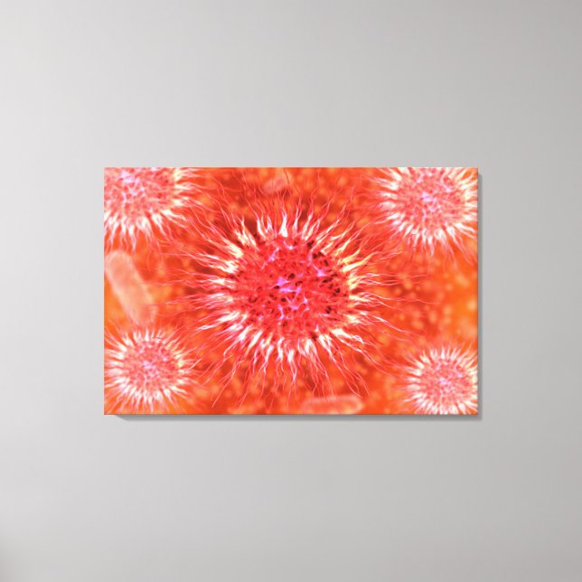 Microscopic View Of Dendrimers 2 Canvas Print (Front)