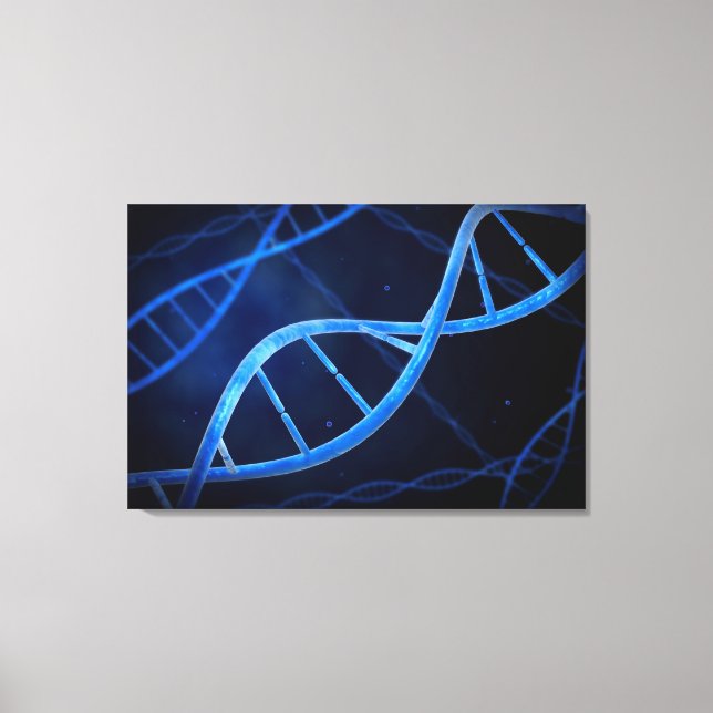 Microscopic View Of DNA Canvas Print (Front)