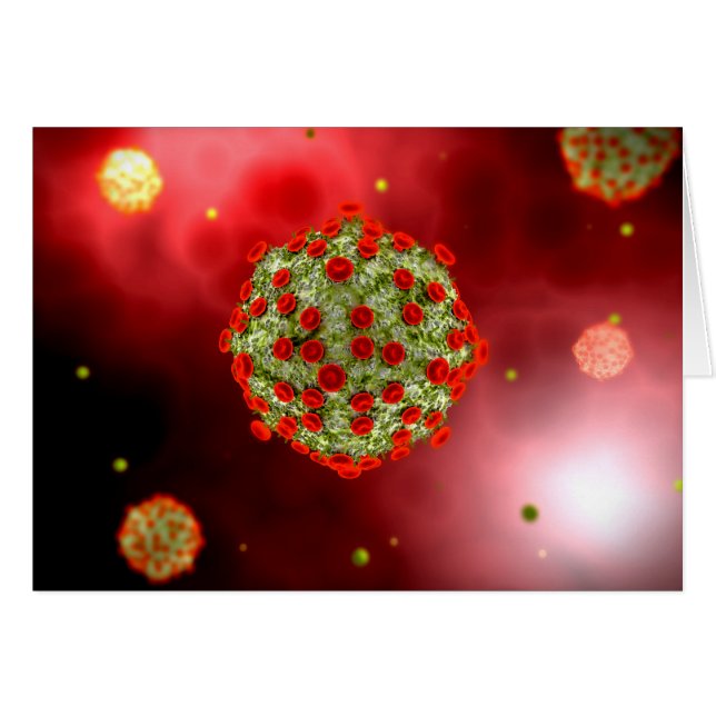 Microscopic View Of HIV Virus 2 (Front Horizontal)