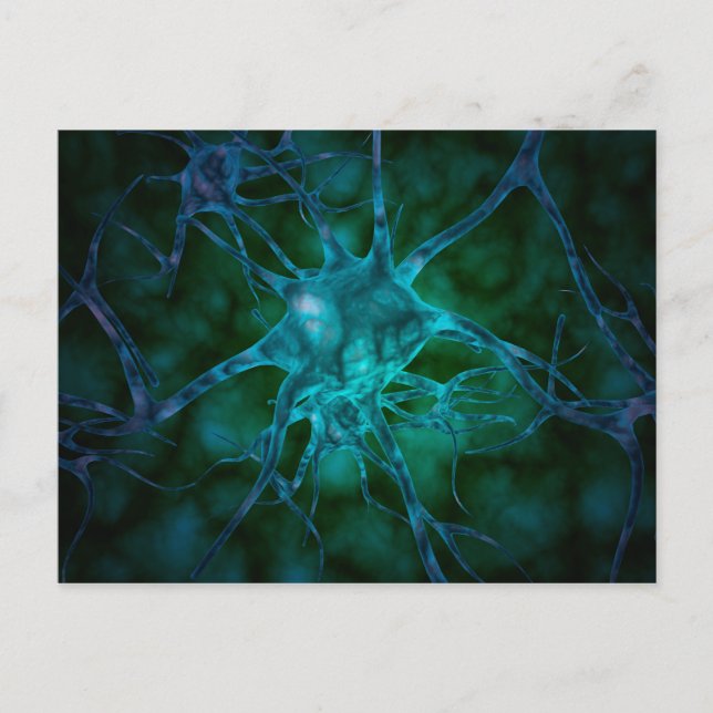 Microscopic View Of Multiple Nerve Cells 2 Postcard (Front)
