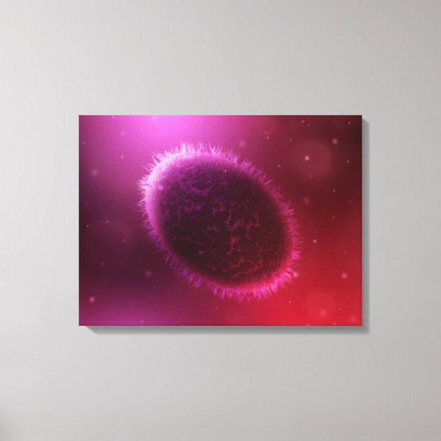 Microscopic View Of Samllpox 1 Canvas Print (Front)