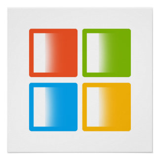 Microsoft Logo Art Poster