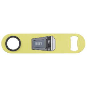 Microwave cartoon illustration bar key