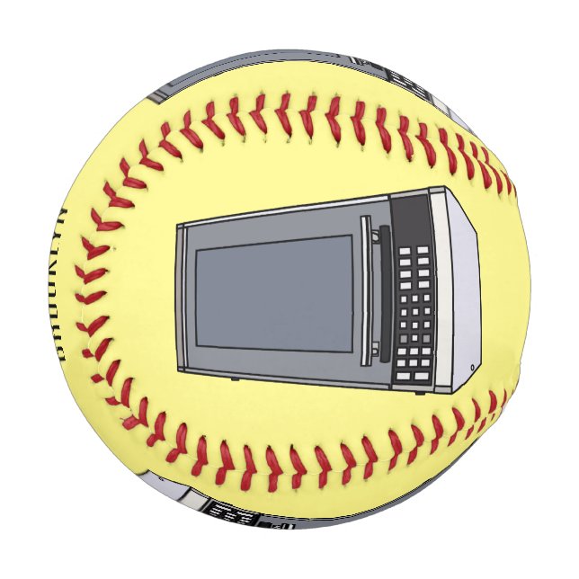 Microwave cartoon illustration baseball (Front Left)