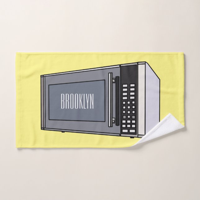 Microwave cartoon illustration bath towel set (Hand Towel)