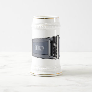 Microwave cartoon illustration beer stein