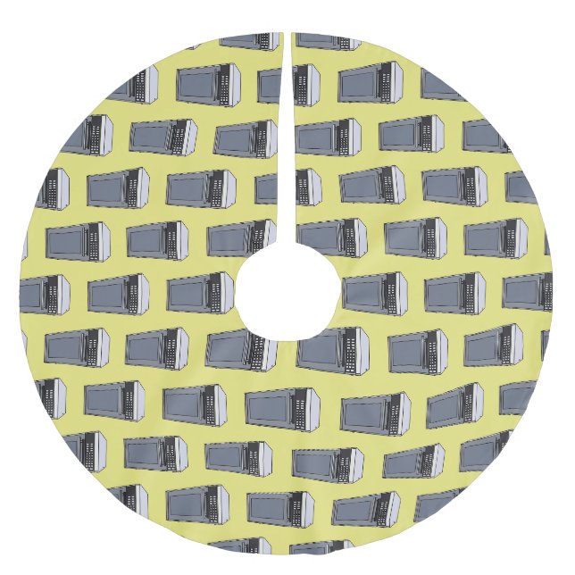 Microwave cartoon illustration brushed polyester tree skirt (Front)