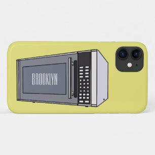 Microwave cartoon illustration iPhone 11 case