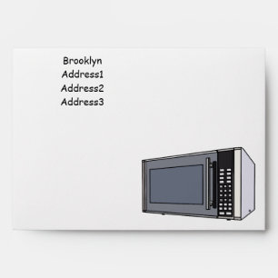 Microwave cartoon illustration envelope