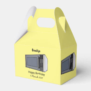 Microwave cartoon illustration favor box