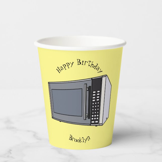 Microwave cartoon illustration paper cups (Front)