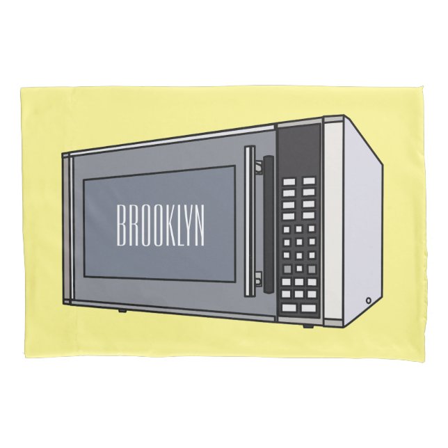 Microwave cartoon illustration pillowcase (Front)