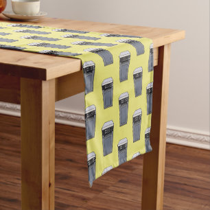 Microwave cartoon illustration short table runner