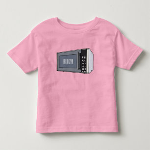 Microwave cartoon illustration toddler t-shirt