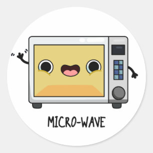 Microwave Funny Pun  Classic Round Sticker
