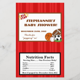 Microwave Popcorn Wrapper All-Star Red