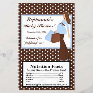 Microwave Popcorn Wrapper Blue Mod Mom Polka Dots