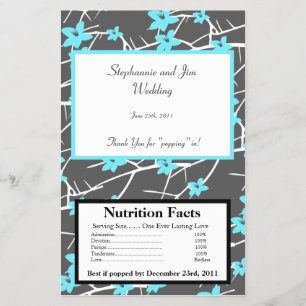 Microwave Popcorn Wrapper Blue Tea Arizona Flower