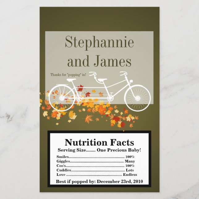 Microwave Popcorn Wrapper Brown Double Bike (Front)