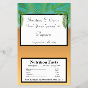 Microwave Popcorn Wrapper His/Hers Sandals On Beac