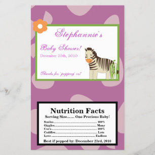 Microwave Popcorn Wrapper Jacana Purple Animals