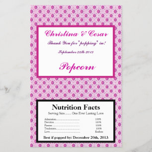 Microwave Popcorn Wrapper Magenta Purple Formal Fl