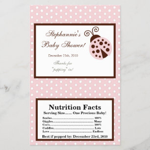 Microwave Popcorn Wrapper Pink Ladybug