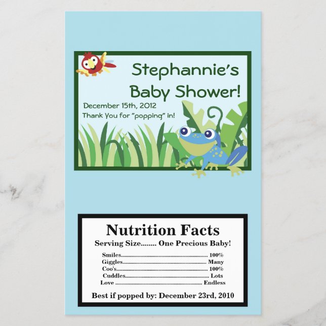 Microwave Popcorn Wrapper Rain-forest Jungle (Front)