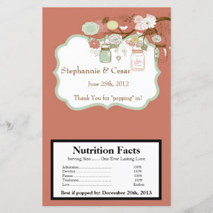 Microwave Popcorn Wrapper Spring Floral Mason Jars