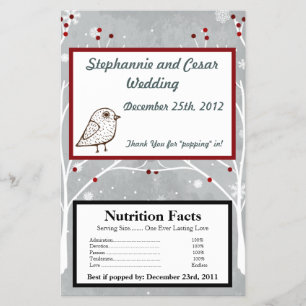 Microwave Popcorn Wrapper White Tree