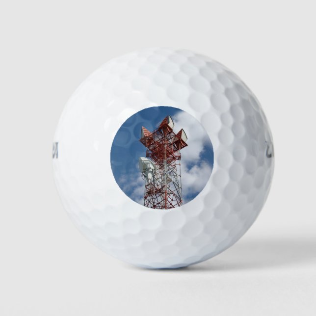 Microwave Telecommunications Tower Golf Balls (Front)