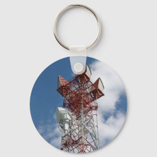 Microwave Telecommunications Tower Keychain