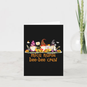 Micu Icu Nurse Rn Halloween Boo-boo Crew  Card