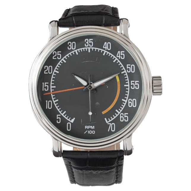 Mid 1970s Classic Sports Car Tachometer Watch (Front)