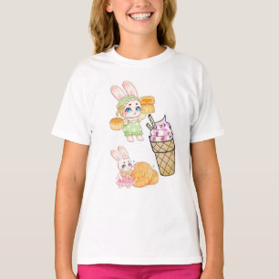 Mid-Autumn Festival Bunnies with Mooncakes T-Shirt