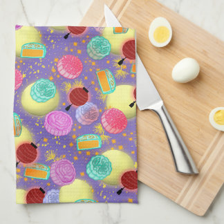Mid Autumn festival lavender Kitchen Towel