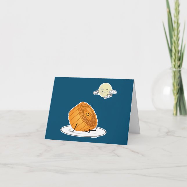 Mid Autumn Festival Moon cake lunar mooncakes pas Card (Front)