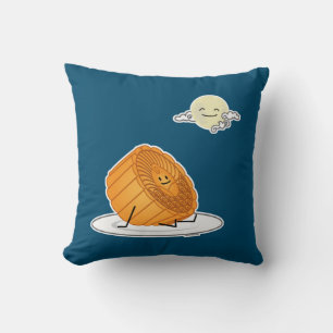 Mid Autumn Festival Moon cake lunar mooncakes past Throw Pillow