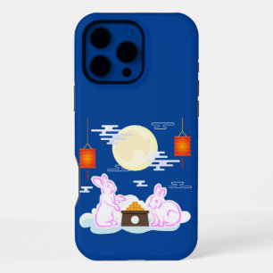 Mid Autumn Festival Moon Rabbit Mooncake Clouds iPhone 16 Pro Max Case
