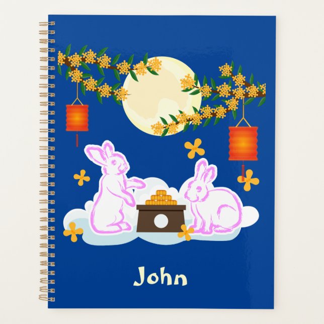 Mid Autumn Festival Moon Rabbit Mooncake Osmanthus Planner (Front)