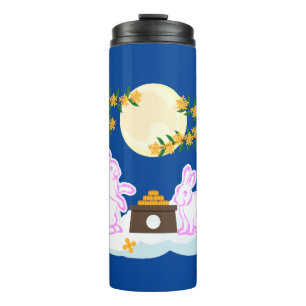 Mid Autumn Festival Moon Rabbit Mooncake Osmanthus Thermal Tumbler