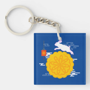 Mid Autumn Festival Mooncake Jumping Moon Rabbit Keychain