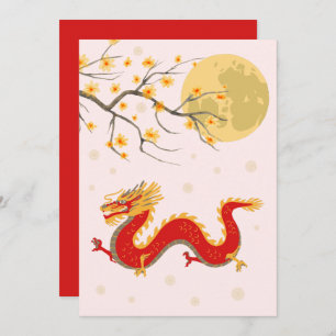 Mid-Autumn Moon Festival Dragon Holiday Card