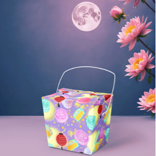 Mid Autumn Moon Festival mooncakes and lanterns  Favor Box