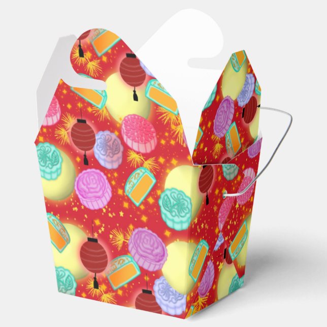 Mid Autumn Moon Festival- Red Favor Box (Opened)