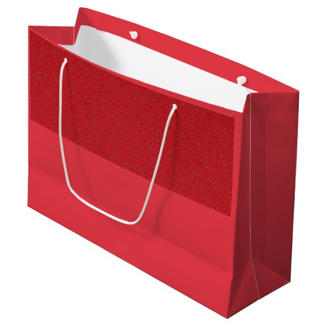 Mid-Band Noise Tomato Red Custom Gift Bag (Front Angled)