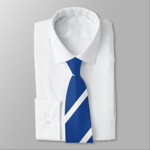 Mid-Blue and White Regimental Stripe Tie