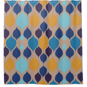 Mid Century 1960s Geometric Beige  